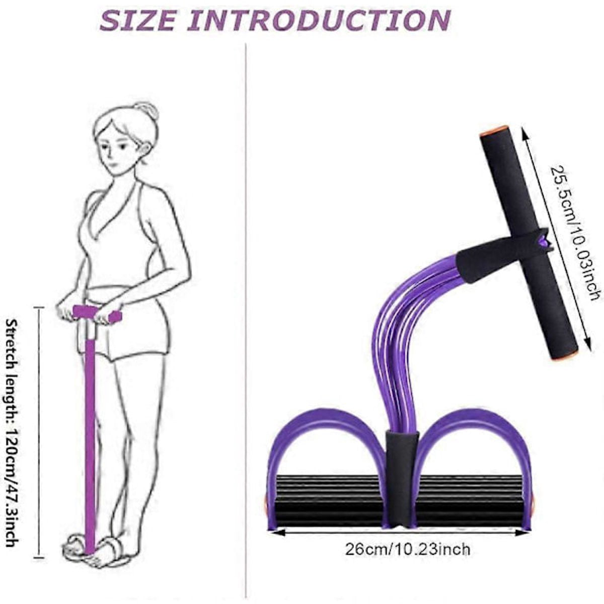 Abdominal Trainer - Abdominal Exercises - Home Full Body Expander - 6 Tubes - Elastic Drawstring