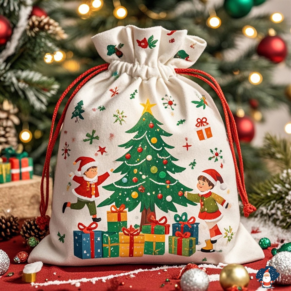 Gift Bags - Large Gift Bags - Packaging Bags - Large Gift Bags - Christmas Gift Bags - Wrapped Gift Bags - Cotton Storage Bags - 48x65cm