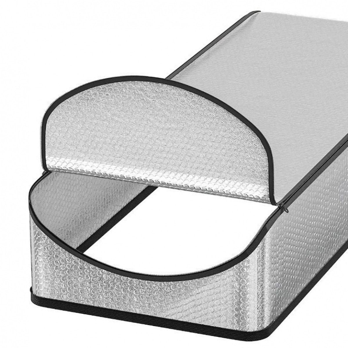 Attic Hatch Insulation Cover 63.5x138 cm - Dust Cover for Attic Hatch - Energy Saving With Zipper - For Stairs - Cool in Summer, Warm in Winter