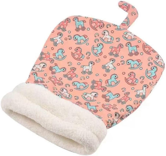 Cat Bed - Pet Sleeping Bag - Warm Pet Bed - Winter Cat House - Suitable for Indoor Use - Comfortable and Sheltered - Give Your Pet a Warm Hideaway (Pink, One Size)