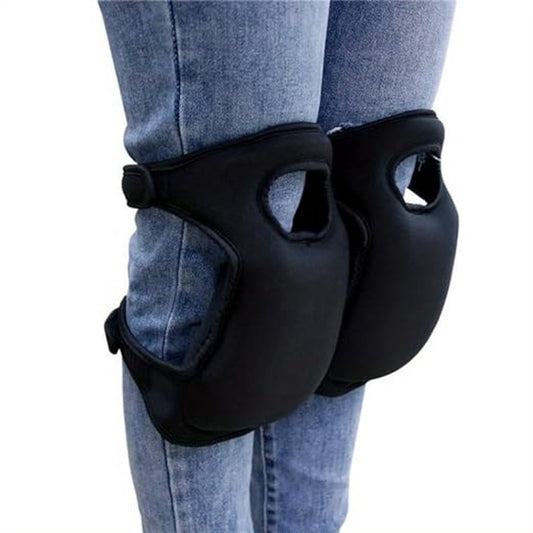 2-Pack - Garden Knee Braces - Soft and Comfortable Protective Knee Braces - Adjustable and Non-Slip - For Gardeners to Use When Cleaning, Scrubbing Floors and Pruning (Black)