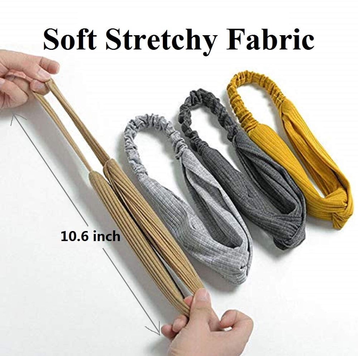 Hairbands - Set of 8 - Women's Hairbands - Twisted Elastic Hairbands - Plain Hairbands - Hair Accessories - Suitable for Girls, Sports and Yoga