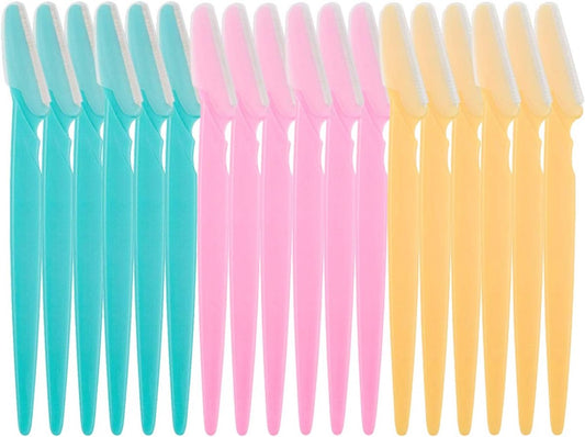 Eyebrow Shaping Tools - Eyebrow Shavers - Safe Facial Hair Removal with Razor and Trimmer - 18 Items
