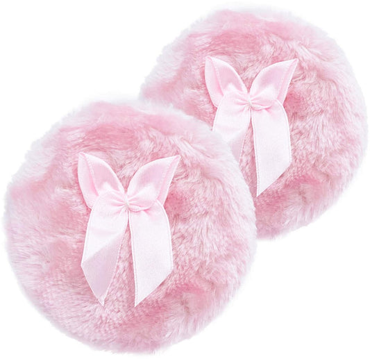 Powder Puff - 2 pieces - 8.9 cm - Make up sponges - Soft powder puff - Washable and reusable - For wet and dry application