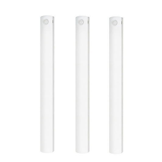 (White, 3-pack) Cabinet lighting with motion sensor, rechargeable LED wardrobe light, battery-powered wireless magnetic light