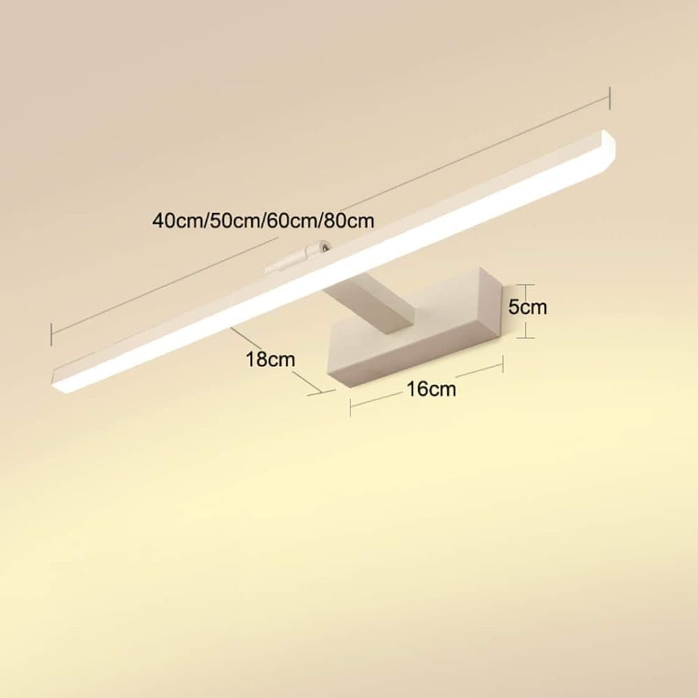 Wall light LED for mirror, adjustable wall light 40-50 cm for bathroom, wardrobe and toilet(gold)