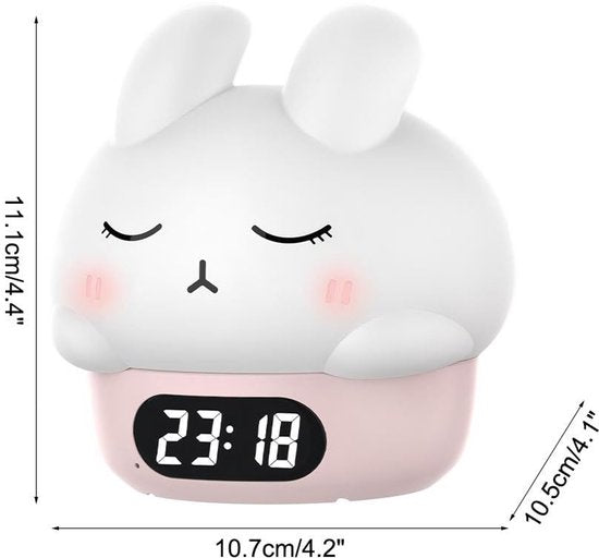 Children's night light - table lamp for bedroom - cute rabbit shape - cartoon bedside lamp - baby night light (pink)