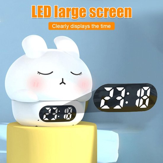 Children's night light - table lamp for bedroom - cute rabbit shape - cartoon bedside lamp - baby night light (pink)