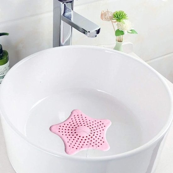 Filter 5-pack - Silicone hair filter for bathtub drain - Drain cover with strong suction cup - Anti-clogging sink strainer