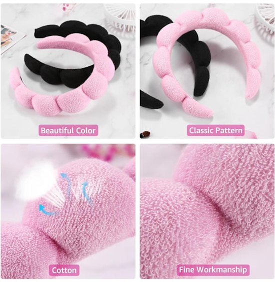Headband - for face washing or facial care - Headband - Soft cosmetic headband for face washing, facial mask and skin care