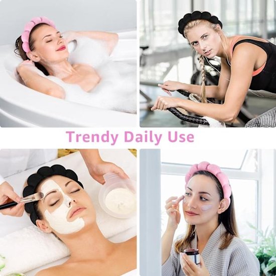Headband - for face washing or facial care - Headband - Soft cosmetic headband for face washing, facial mask and skin care