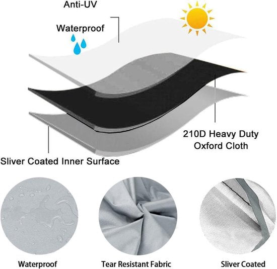 Waterproof Wheelchair Cover - Oxford Fabric Wheelchair Cover, Mobile Vehicle Cover, Wheelchair Storage Protector - UV Protection, Dust Protection, Outdoor Rain Cover - Gray - 115x75x130cm