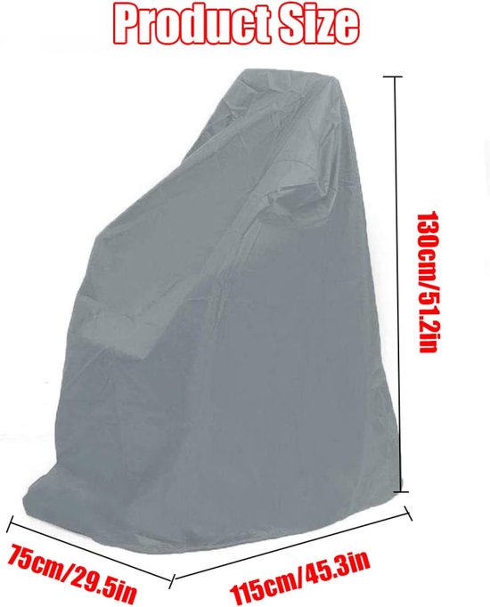 Waterproof Wheelchair Cover - Oxford Fabric Wheelchair Cover, Mobile Vehicle Cover, Wheelchair Storage Protector - UV Protection, Dust Protection, Outdoor Rain Cover - Gray - 115x75x130cm