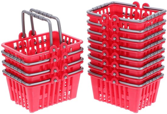 Children's shopping basket set 12-piece - small toys - shopping basket - model - children's play house - play ornaments
