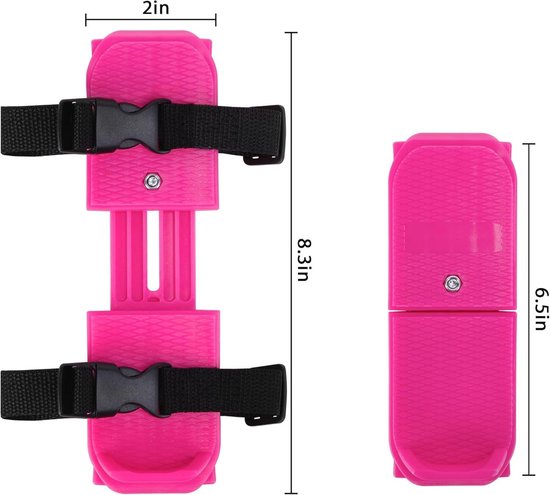 Adjustable Kids' Skates - Double Blade for Stability - With Straps & Shoe Size 16-21 - Black