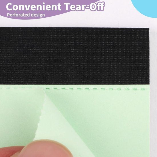 Coloured notepads, set of 3 writing pads 29.5 x 21.4 cm, with micro-perforation and sturdy back, broad lines, 50 sheets per pad, ideal for school, university, office and professional use (blue/pink/green)