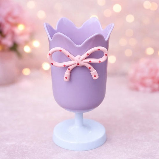 Tulip-shaped pen holder - pen rack - creative desk decoration - refined (Purple)