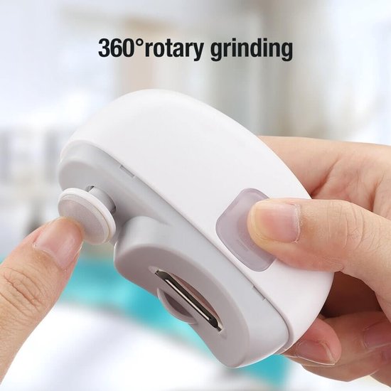 3-in-1 Electric Nail Clipper with LED Polishing Function – Safe Nail Cutting and Care for Seniors and Adults（Pink）