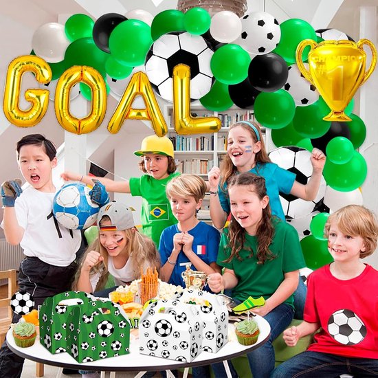 Football Treat Boxes - 24 Pieces - Party Supplies - Football Baby Shower Gift Goody Snack Candy Boxes | for football-themed birthday party decorations, football parties, children's birthday decorations (Green + White - 16*16*9cm)