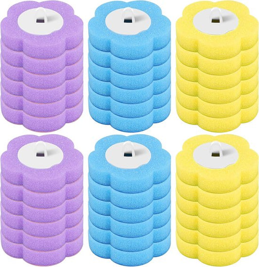 36 Piece Toilet Brush Replacement Heads - With Cleaning Solution & Fragrance - 360° Deep Cleaning - For Hard-to-Reach Corners