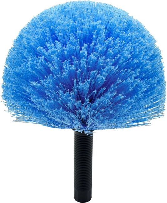 Dust brush head - 8" diameter blue screw head for spider web vacuum cleaners