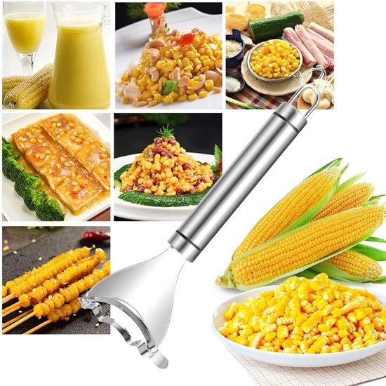 Corn thresher - Corn peeler - Corn cob peeler - High-quality stainless steel corn thresher - with ergonomic handle - Kitchen gadgets