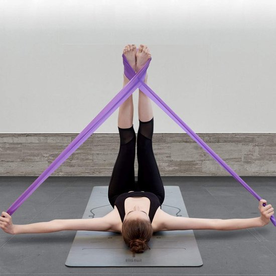 Set of 2 resistance bands - 1.5 m x 15 cm - Stretchable bands for yoga, pilates, strength training, physiotherapy and rehabilitation