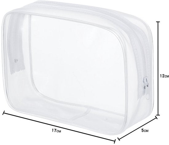 4-Piece Transparent Travel Toiletry Bag - Portable Makeup Bag - Multifunctional Waterproof Set - Skin Care & Makeup Bag