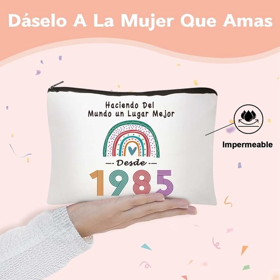 Makeup bag - storage bag - birthday makeup bag - women's makeup bag - for women, girls, girlfriends, party gifts - pencil case - toiletry bag (1985)