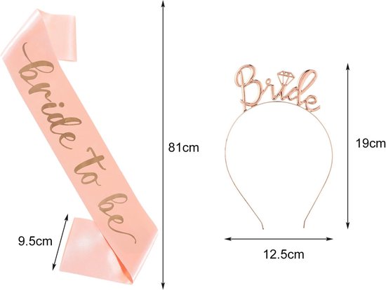 Brides-to-be Essential - Bachelorette Party Kit - Bridal Headpiece and Veil - Suitable for bridal hairstyles, bachelorette parties, weddings, engagements and other occasions.