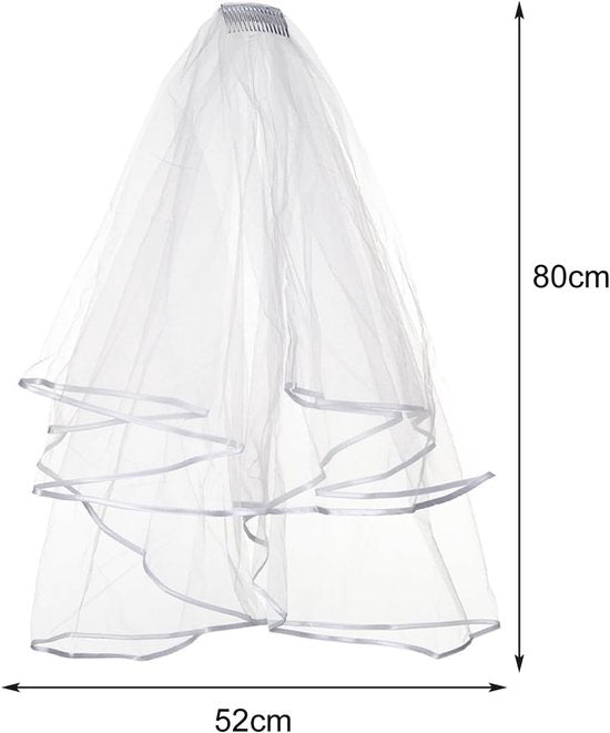 Brides-to-be Essential - Bachelorette Party Kit - Bridal Headpiece and Veil - Suitable for bridal hairstyles, bachelorette parties, weddings, engagements and other occasions.