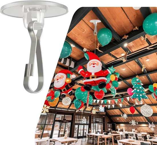 Hooks - (100 pieces per pack) - Self-adhesive hooks - Self-adhesive hooks - Self-adhesive ceiling hooks - Super strong adhesion - Small and transparent - Will not damage walls - No drilling required - Removable - Suitable for holidays, weddings,