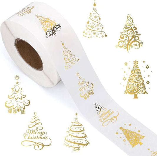Stickers - 500 sheets - Christmas stickers - Christmas sticker rolls - Sealed stickers - Stickers for adults - Envelope stickers - Greeting card stickers - Christmas gifts