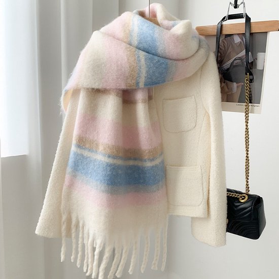 Warm scarf - Colorful winter scarves for women - Warm and thick knitted scarves - Blanket scarves - Stylish Christmas gifts - Gifts for her