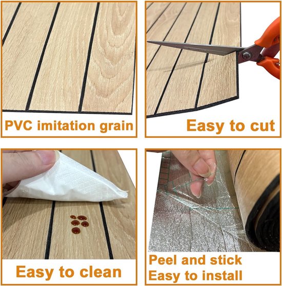 Self-adhesive 3D Wall Panel - Brown Oak Look - PVC Plank 300x40 cm for Wall & Ceiling - Soundproof