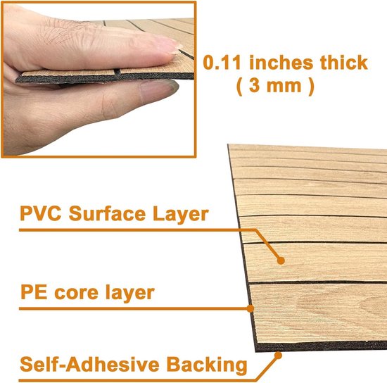 Self-adhesive 3D Wall Panel - Smoked Wood Look - PVC Plank 300x40 cm for Wall & Ceiling - Soundproof