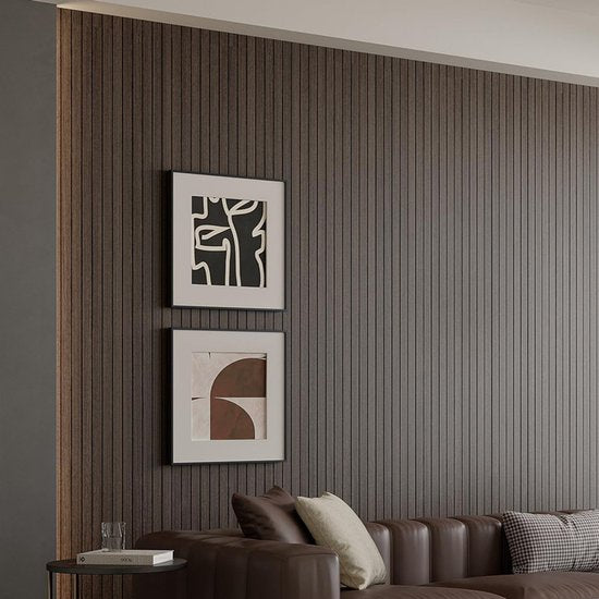 Self-adhesive 3D Wall Panel - Smoked Wood Look - PVC Plank 300x40 cm for Wall & Ceiling - Soundproof