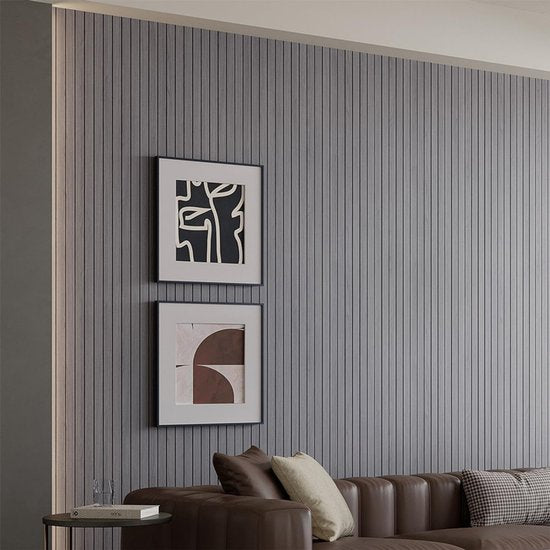 Self-adhesive 3D Wall Panel - Gray Oak Look - PVC Plank 300x40 cm for Wall & Ceiling - Soundproof