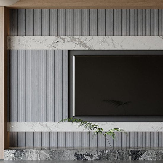Self-adhesive 3D Wall Panel - Gray Oak Look - PVC Plank 300x40 cm for Wall & Ceiling - Soundproof