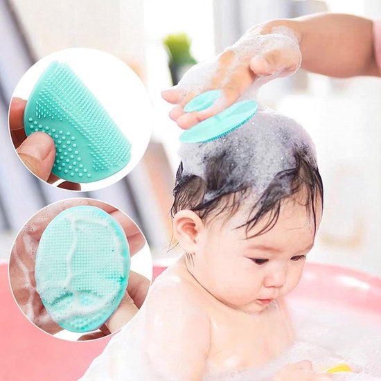 Facial Cleansing Brush - 2 Pieces - Facial Cleansing Brush - Silicone Facial Massage Brush - Suitable for washing hair, showering and cleaning the face