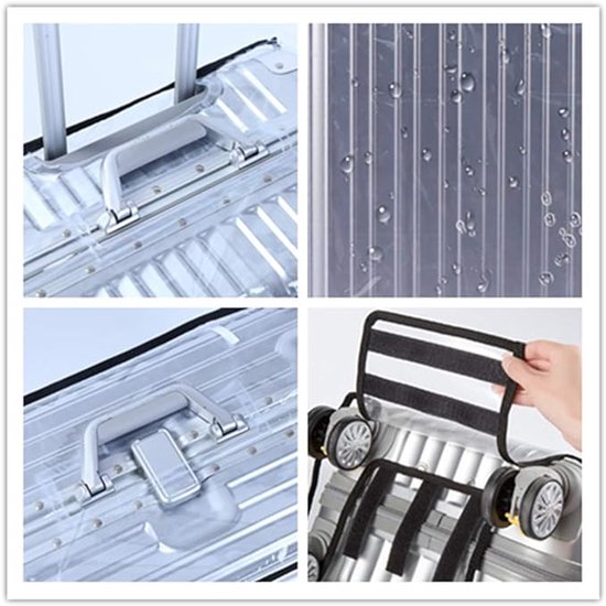 Luggage Cover - Transparent PVC Material - Waterproof and Scratch Resistant - Semi-transparent Luggage Cover - Suitable for Business Travel and Daily Use - 20