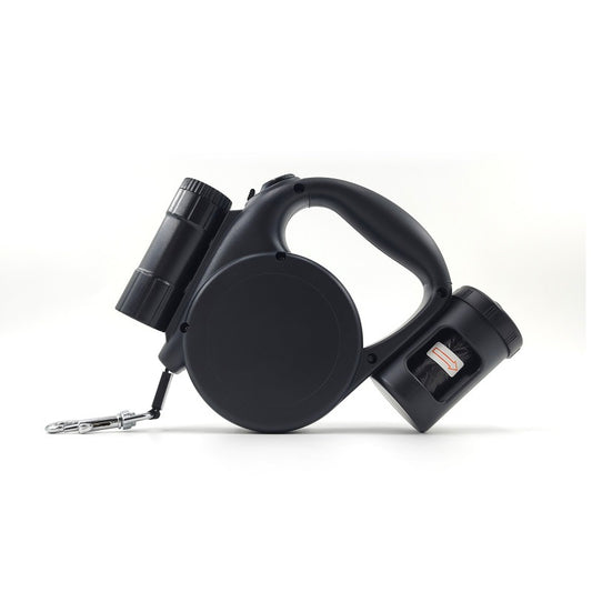 Retractable Dog Leash - Storage Box - 4.5 m - Illuminated - Black - 1 pc