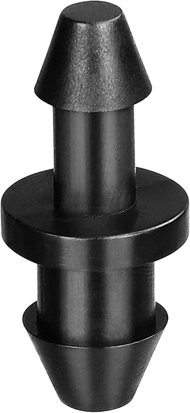 50 pieces 1/4" drip hose fittings end plug, 1/4" drip irrigation with barb end closure for garden sprinkler systems