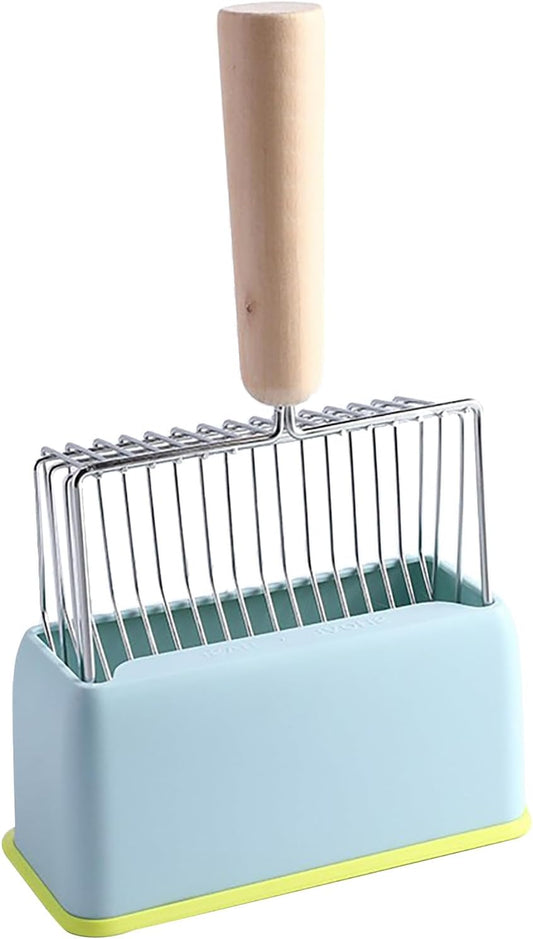 Cat Litter Scoop - Metal Scoop for Large Cats - with Foot - Living Room - Blue - 1 Pack