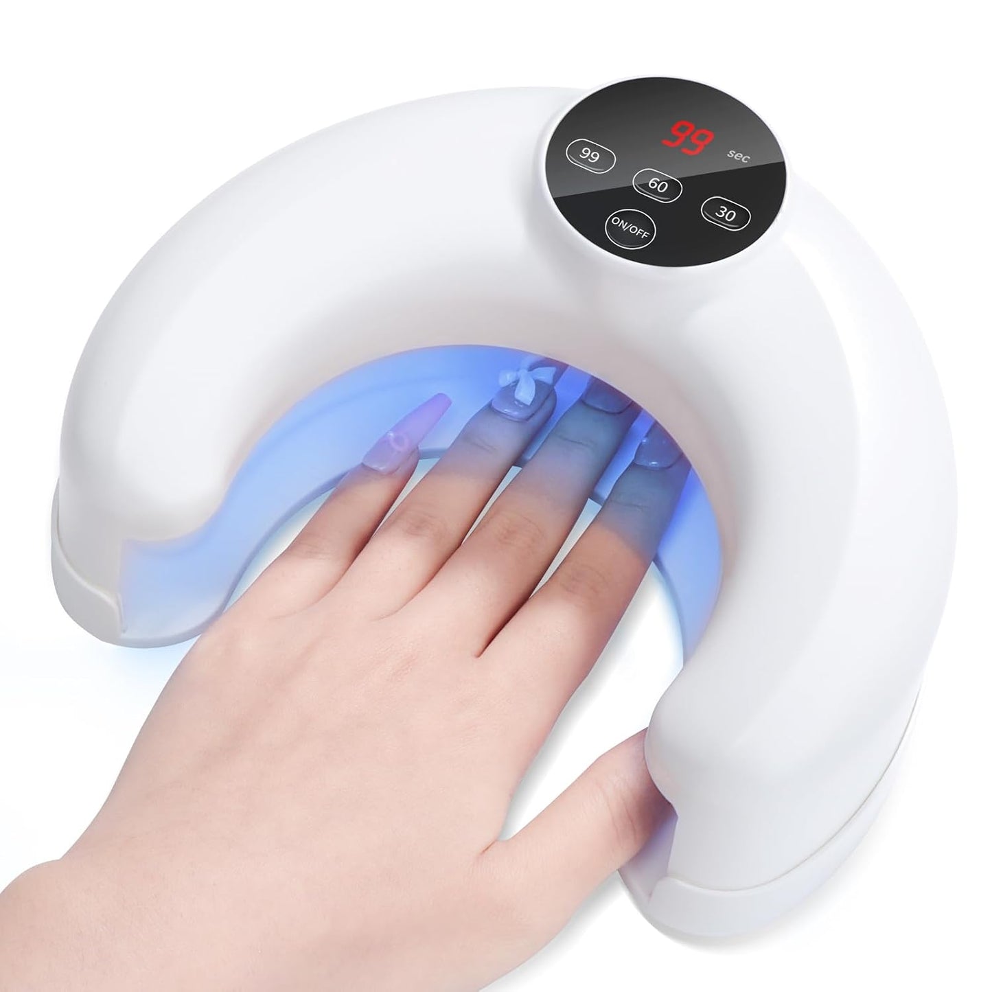 Advanced 45W UV Nail Lamp: UV Light for Gel Nails Smart Sensor Flash Cure Lamp Nail Lamp 20S Fast Curing LCD Display 3 Timers Nail Tech Must Haves LED Lamp for Professional Users