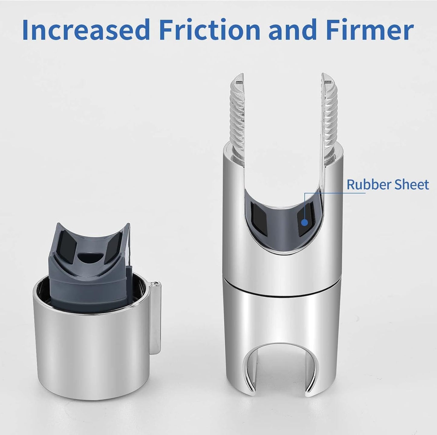 Shower Head Holder - Adjustable and Removable Bracket - For 19-25 mm Connection - Chrome Finish