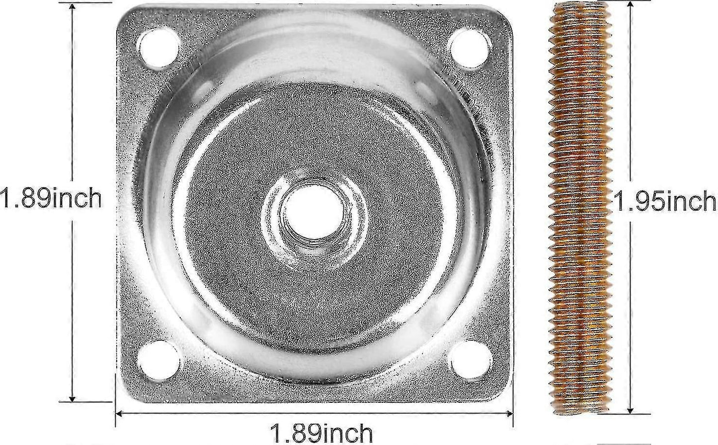 Mounting plates for 14 degree angle legs, furniture table leg mounting plates, brackets, T-plate, M8 sofa legs with suspension bolts, converters, screws, complete set