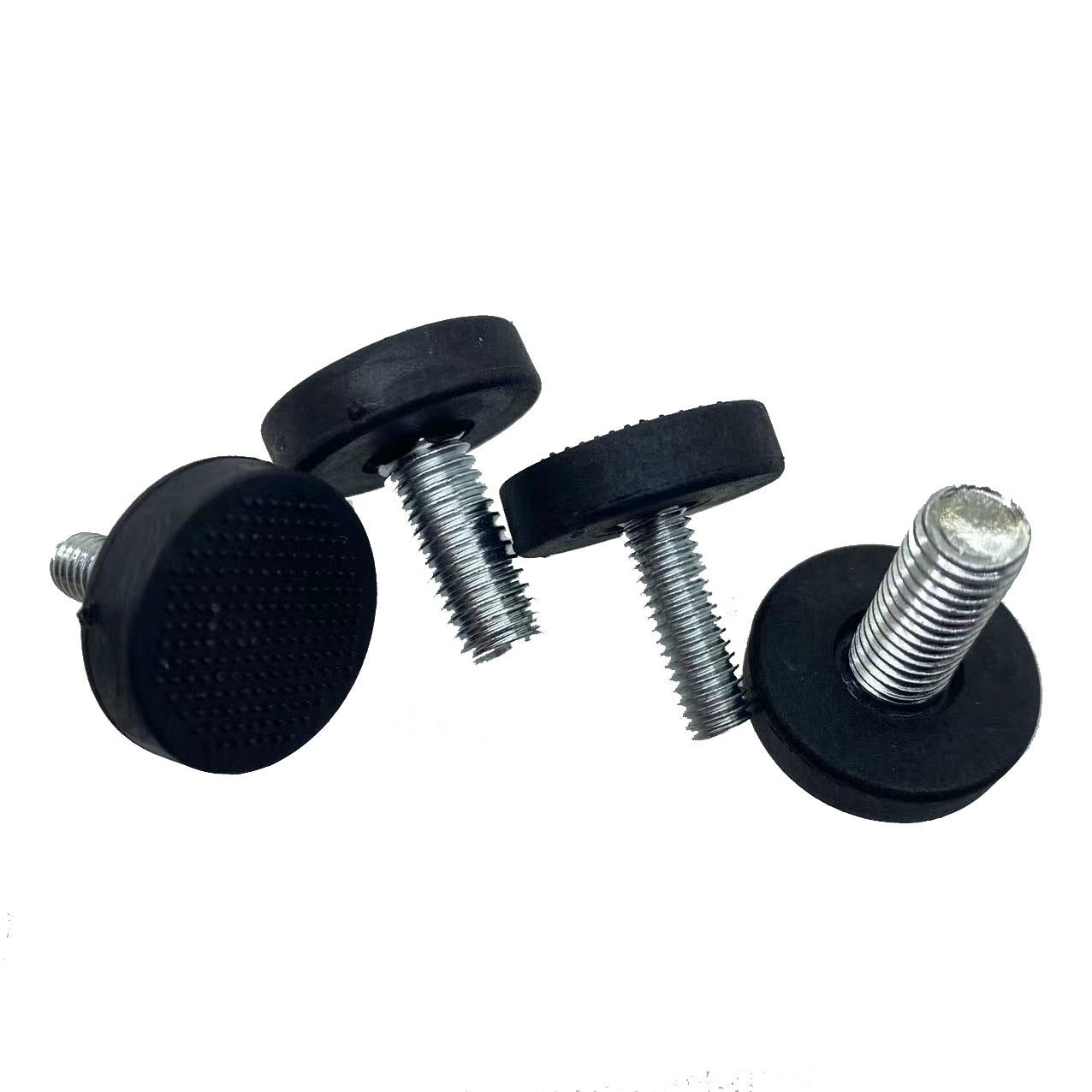 24 Pieces 1/4"-20 Thread Furniture Feet, Black Adjustable Table Leg Leveling Feet, Screw-On Leveling Feet, Leveling Feet Accessories, Table/Chair/Furniture Feet Leveling Feet for School, Bar