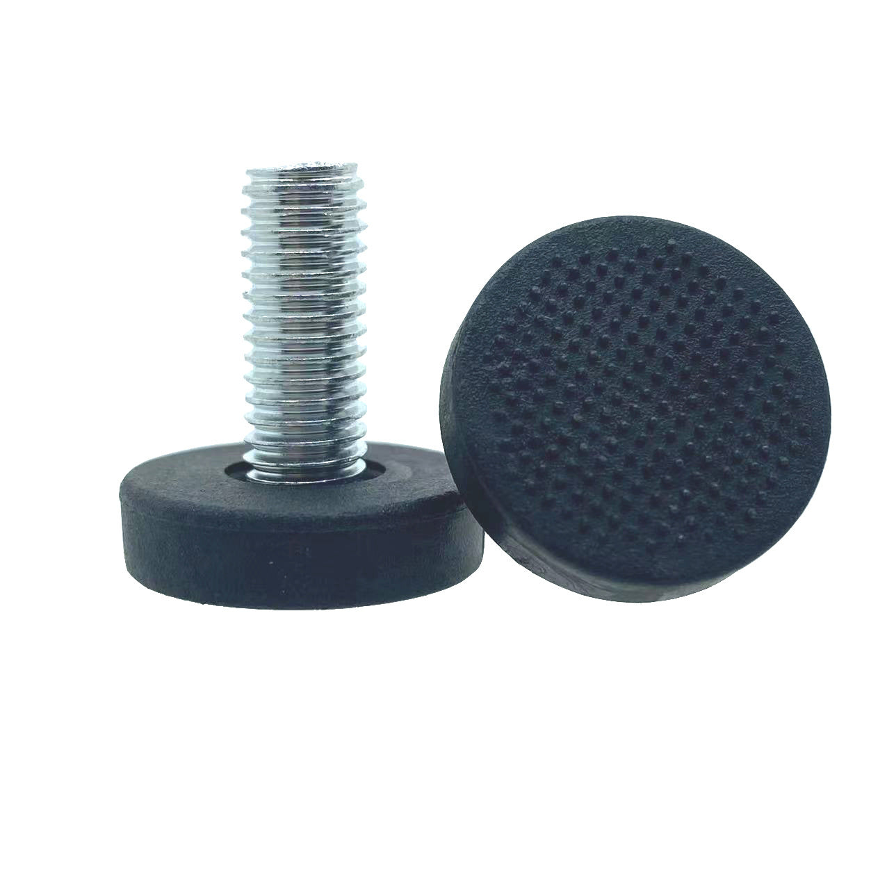 24 Pieces 1/4"-20 Thread Furniture Feet, Black Adjustable Table Leg Leveling Feet, Screw-On Leveling Feet, Leveling Feet Accessories, Table/Chair/Furniture Feet Leveling Feet for School, Bar