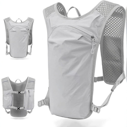 Backpack - Running Hydration Vest - Lightweight Insulated Backpack with 1.5L Hydration Blaster - Suitable for Hiking, Trail Running, Cycling, Racing & Marathons - Gray